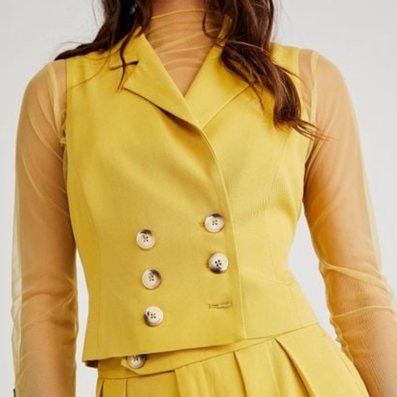 Free People Gabbie Vest Suit Set 12 - Picture 3 of 6